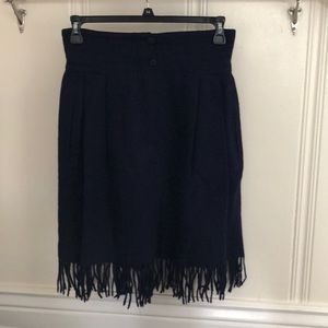 Claude Montana Wool scarf-edge skirt